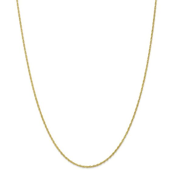 1.3mm 10k Yellow Gold Solid Baby Rope Chain Necklace, 18 Inch - Picture 3 of 8